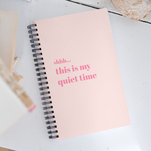 Quiet Time Spiral notebook